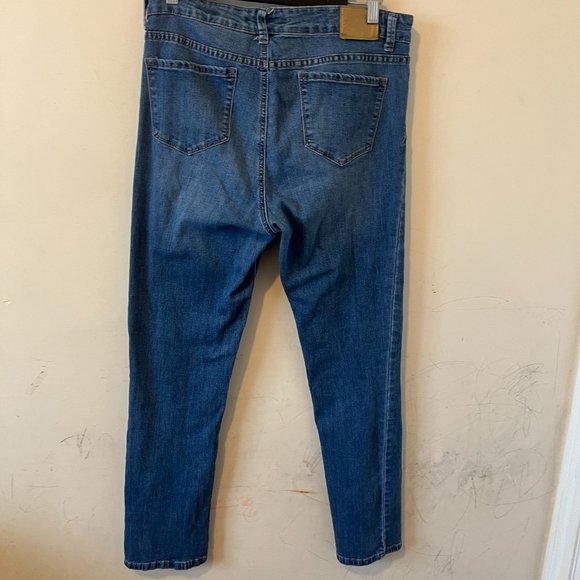 ANNE KLEIN JEANS | Women's Slim Straight Jeans Blue Size 12 - Picture 2 of 12